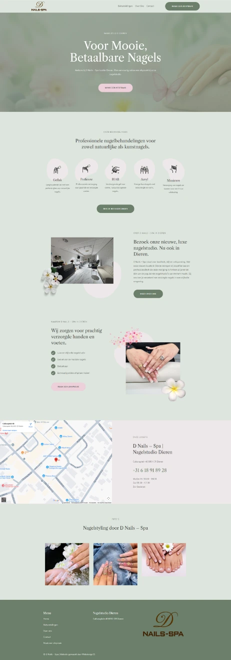 deze nagelstudio website is gemaakt door webdesign23