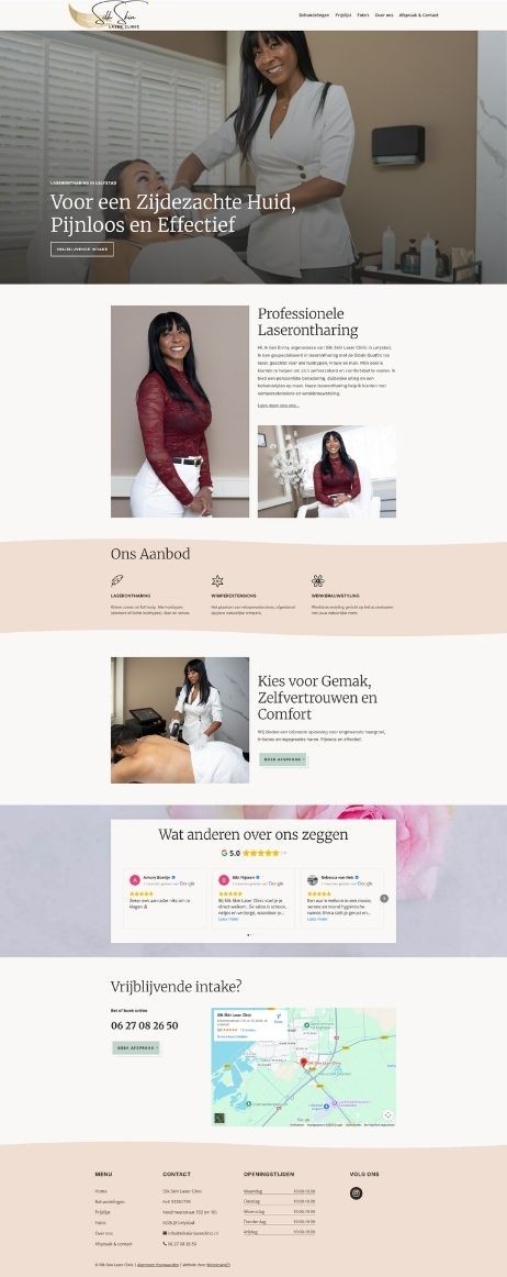 deze salon website is gemaakt door webdesign23