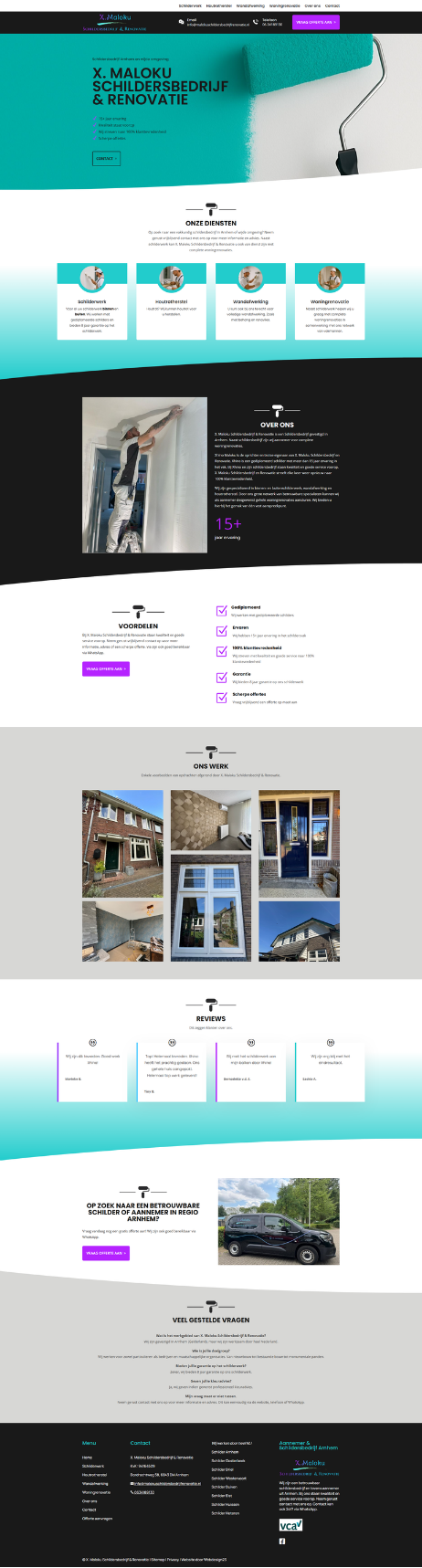 website laten maken voor schilder in arnhem